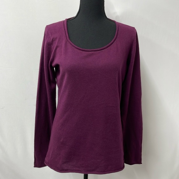 Banana Republic Sweaters - Banana Republic Angora Blend lightweight sweater, plum, size Large